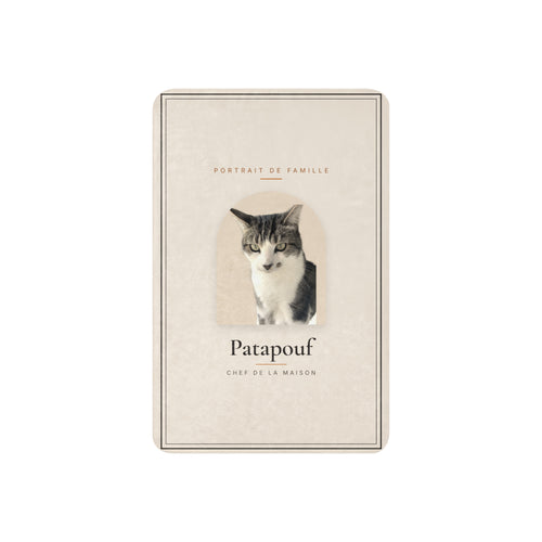 Plaid sherpa personnalisé avec le portrait de votre chat, face imprimée